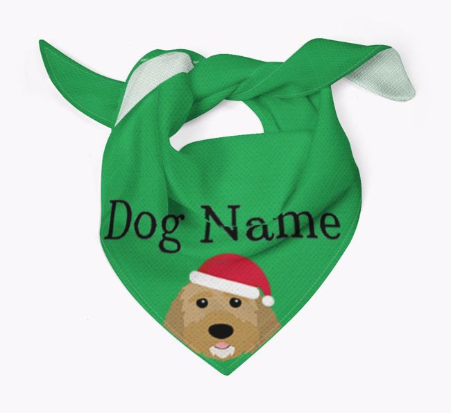 Peeking Christmas Icon: Personalized {breedFullName} Bandana